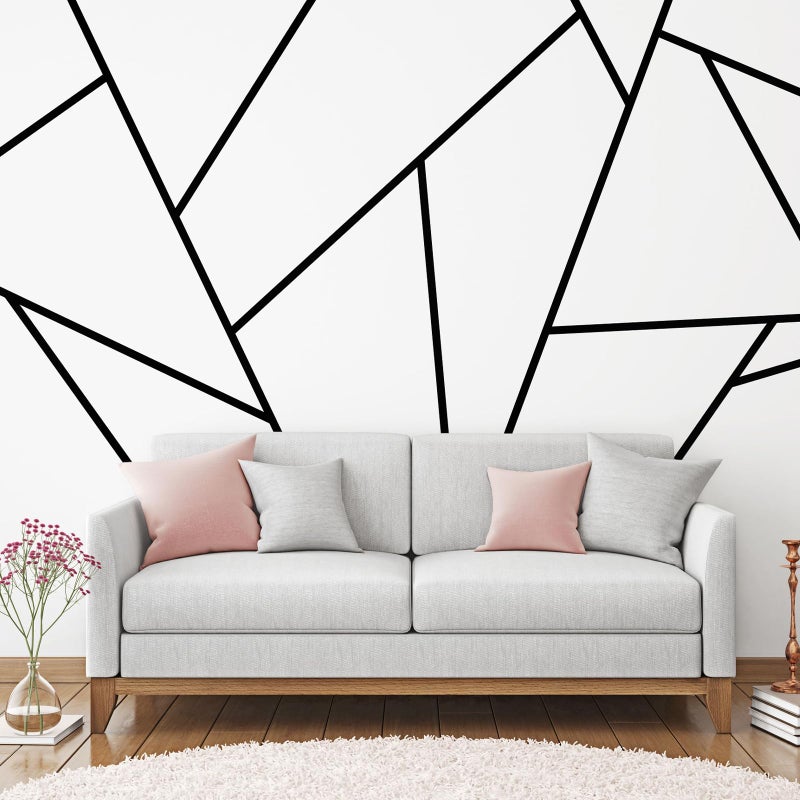 هوليري Hoolerry 24 PCS 70.8 × 1.2 بوصة شارات الجدار المعدني قشر وملصقات البلاط اللاصقة العصي. - Image 1