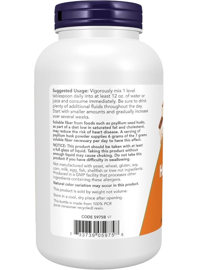 Now Foods Psyllium Non-Organic Husk Powder, 340 gm - Image 3