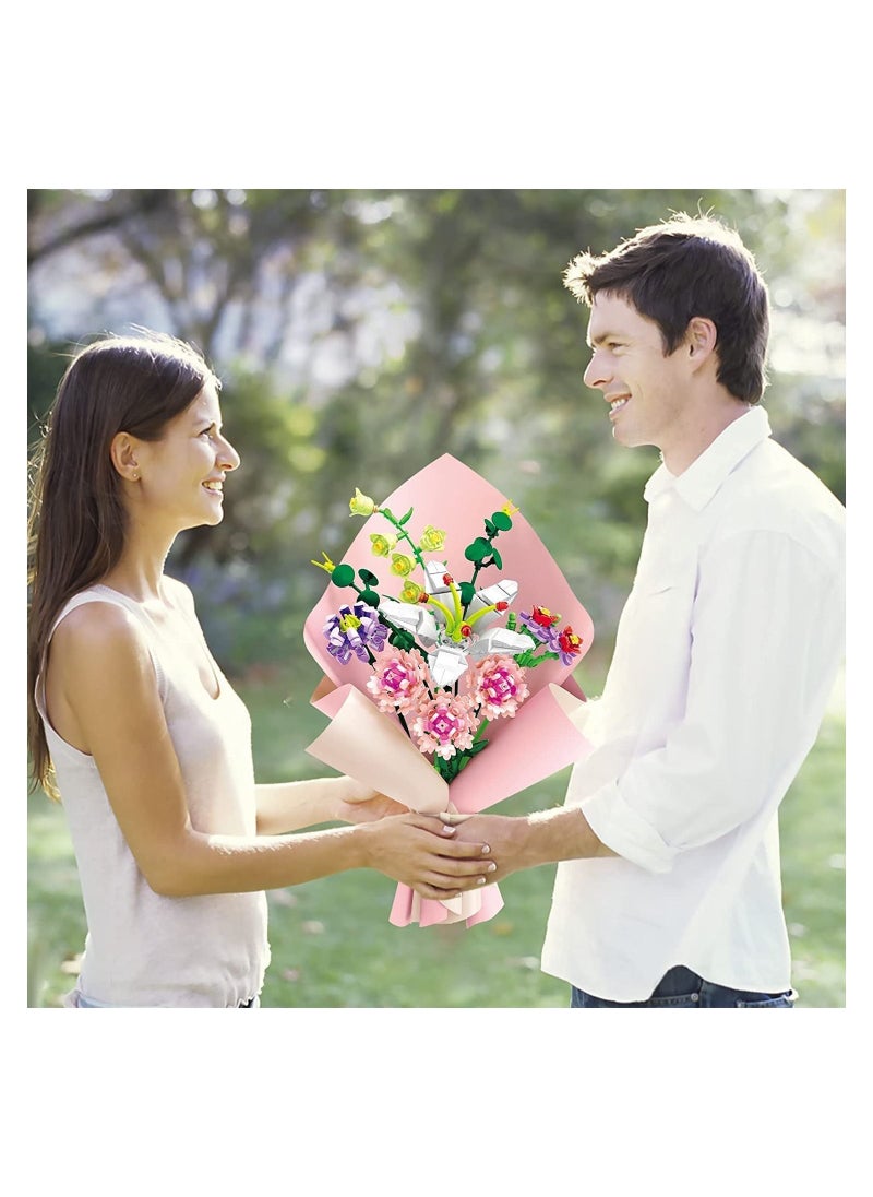 Y&D - Flower Bouquet Building Blocks Creativity Artificial Flowers Toy Set - Image 1