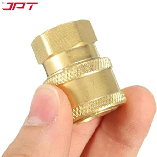 JPT Heavy Duty Pressure Washer Coupler | 1/4-Inch Quick Connect Fitting | Solid Brass Build | Quick Coupler Female Socket - Image 5