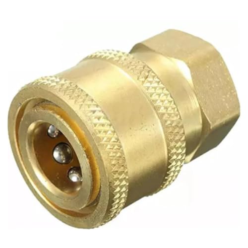 JPT Heavy Duty Pressure Washer Coupler | 1/4-Inch Quick Connect Fitting | Solid Brass Build | Quick Coupler Female Socket - Image 1