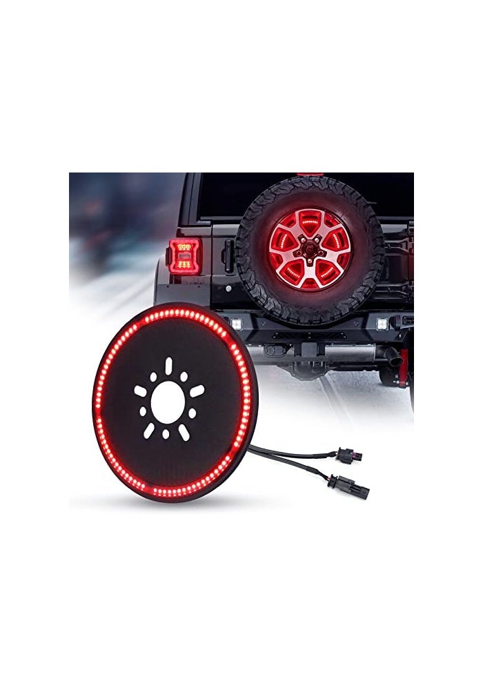 SUPAREE Plug and Play Spare Tire Brake Light Wheel 3rd Third Brake Light JL Spare Tire Light fits for Wrangler JL JLU 20182025 with Back Up Camera - Image 1