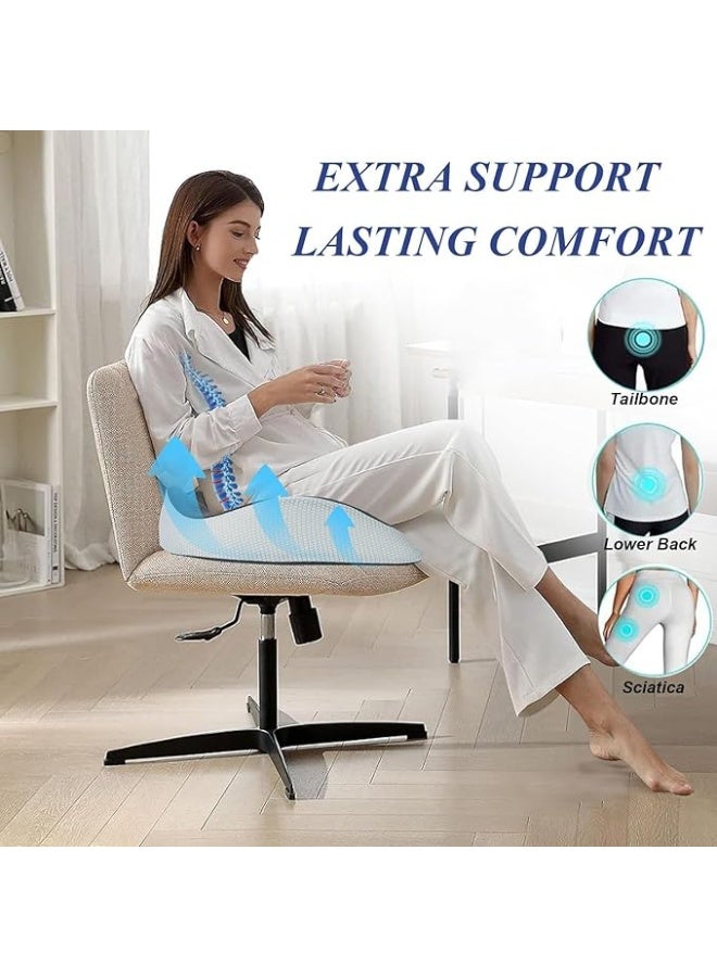 DUNISO Coccyx Cushion, Adjustable Memory Foam, Relieves Coccyx Pain, Ergonomic Seat Cushion Suitable For Long-Term Sitting, Suitable For Office Chairs, Wheelchairs, Car Seats - Image 2