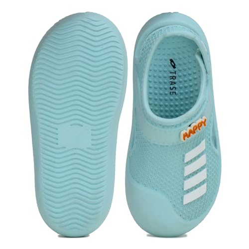 TRASE Kids Clogs for Boys and Girls | Lightweight, Waterproof & Anti-Skid Sandals | Comfortable Slip-On Footwear with Adjustable Strap (Sea Green, 11C UK) - Image 5