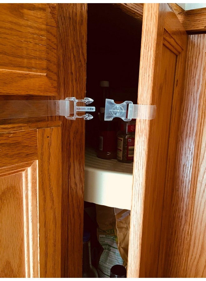 Lockingstraps Latch Clear/MultiUse Baby Toddler Child Children Safety Latches Self Adhesive for Lazy Susan Refrigerator Frides/Freezers Special needs Adults and Children. 1 Count per package.  - Image 1