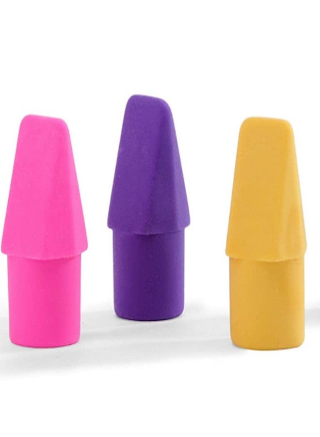 Charles Leonard Pencil Eraser Caps, Assorted Colors, 12 Erasers per Pack, 12 Packs (30012) - Image 2