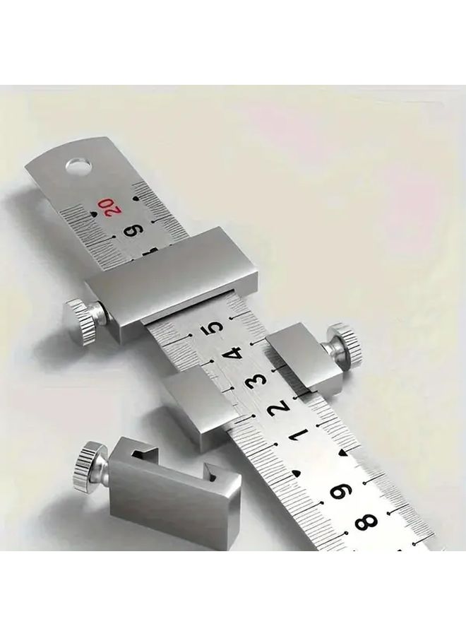15.7 Inch Aluminum Precision Ruler Set Stainless Steel Measuring Tool for Designers and Engineers - Image 1