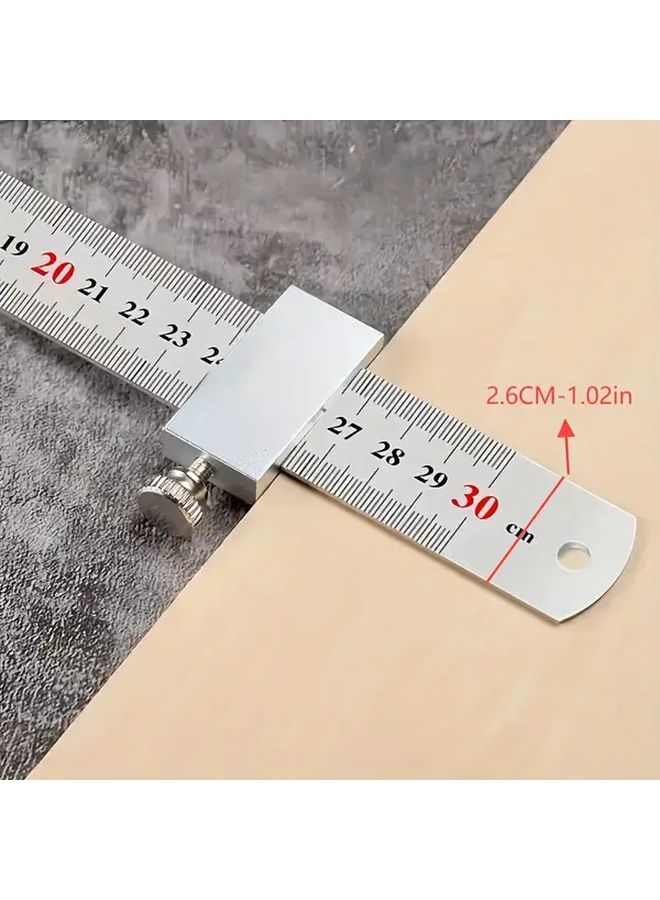 15.7 Inch Aluminum Precision Ruler Set Stainless Steel Measuring Tool for Designers and Engineers - Image 3
