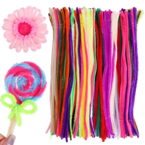 DOITOOL 400 Pcs Pipe Cleaners Chenille Stems 1181 Inch Soft Fuzzy Sticks Flexible Craft Supplies Multicolor for DIY Art Projects Kids Party Decorations - Image 1