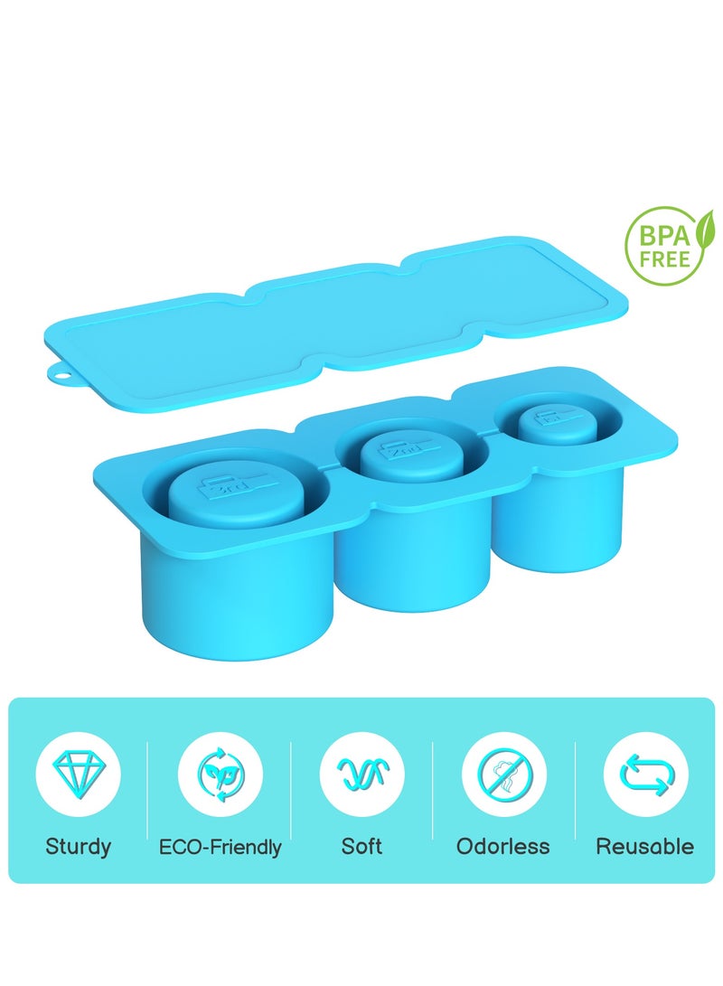 TEAM LUXURY Stanley ice cube tray, suitable for 40oz Stanley water glass ice making mold, reusable cylindrical silicone ice cube mold, can be used for ice drinks, juice, - Image 4