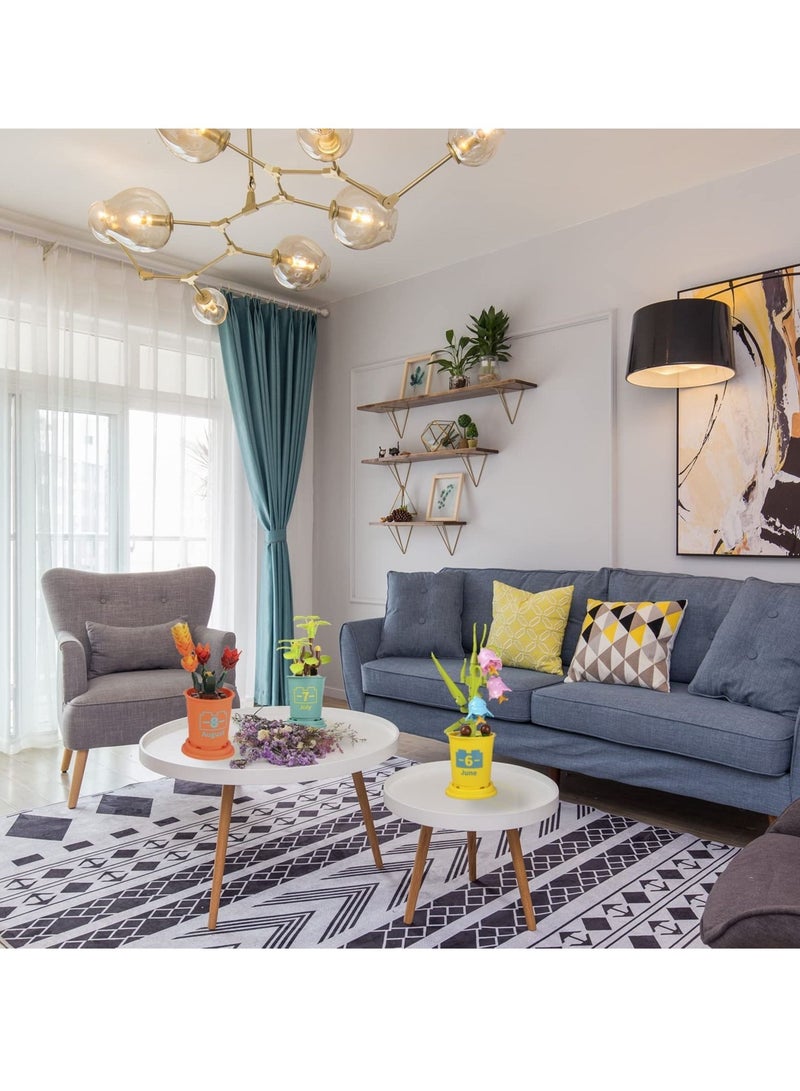 Captaintech Flower Succulents Potted Plant Building Blocks Set, 12 Sets Artificial Flower Plant Bouquet Bonsai Tree Blocks Display Series DIY Gardening Home Office Decor for Adult Women Kids - Image 4