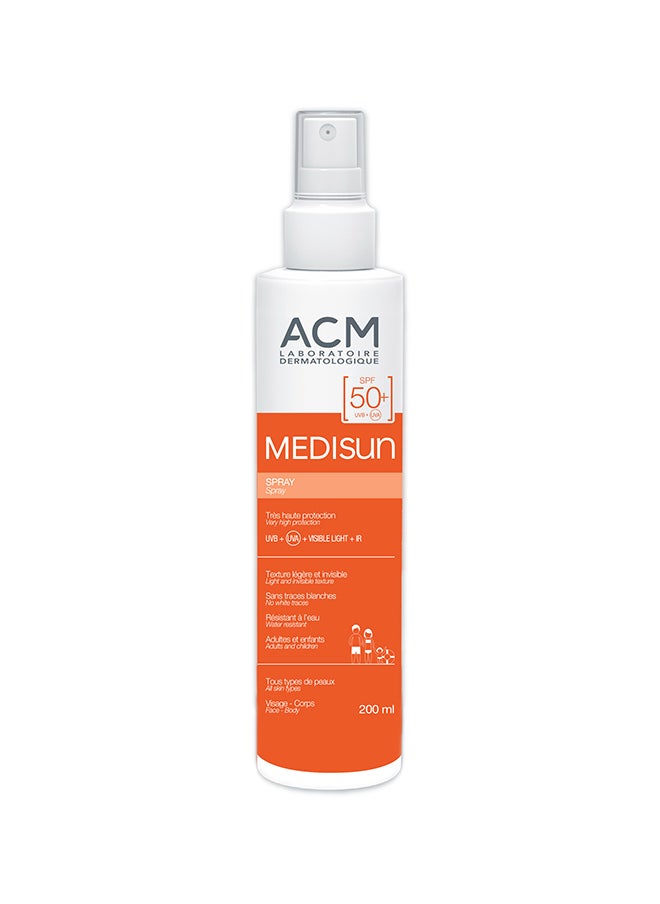 ACM Laboratoire dermatologique - Acm Medisun Sunscreen Spray Spf 50 200ml - Image 1