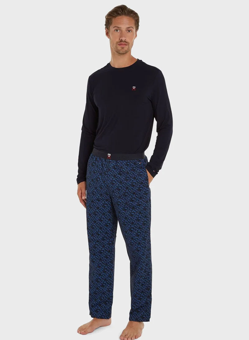 TOMMY HILFIGER Logo Printed Pyjama Set