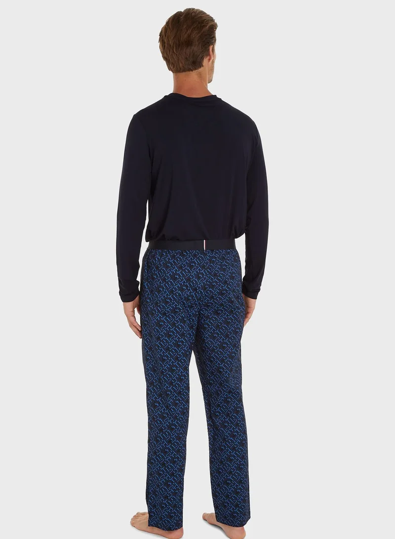 TOMMY HILFIGER Logo Printed Pyjama Set