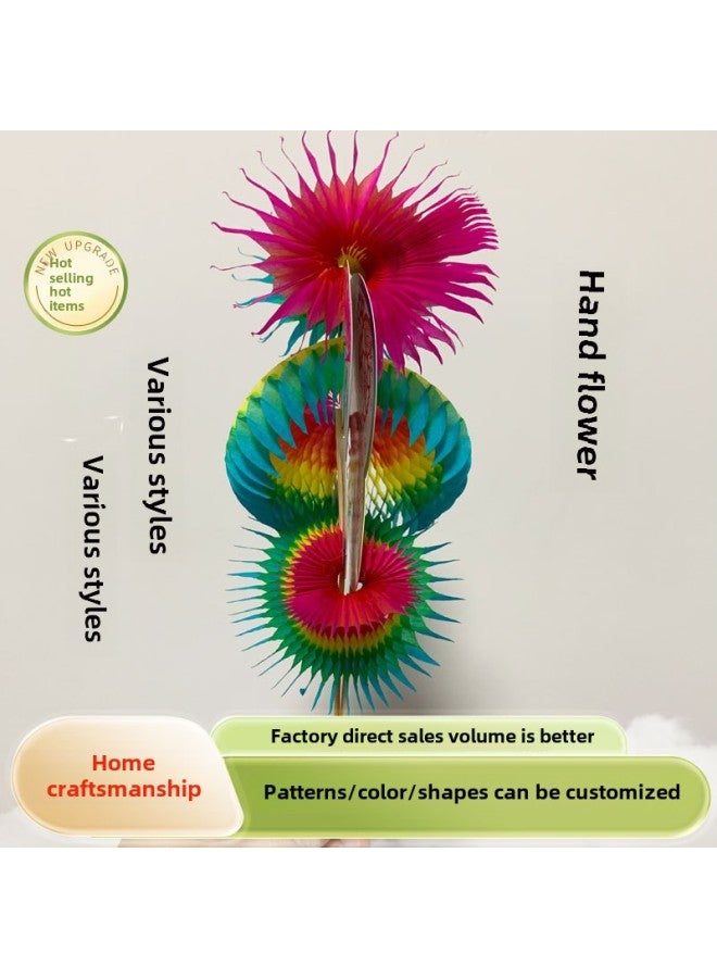 Flip Flowers Traditional Nostalgic Toys Kindergarten Activities Reward Baby Toys Paper Flip Flowers Intangible Cultural Heritage Toys Flip Flowers-Specifications:Large-lucky Cat