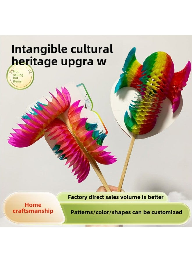 Flip Flowers Traditional Nostalgic Toys Kindergarten Activities Reward Baby Toys Paper Flip Flowers Intangible Cultural Heritage Toys Flip Flowers-Specifications:Large-lucky Cat