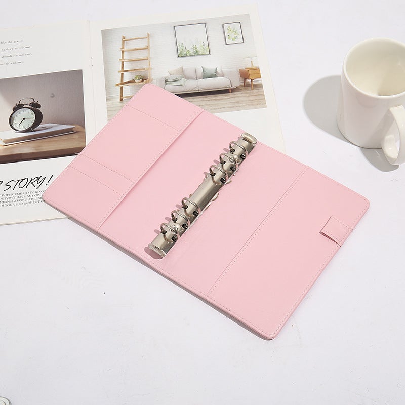 Pink Sakura Bronzing Magic Array Shell Elastic Band Fixed 6-Hole Iron Clamp Replaceable Core Shell - Image 3