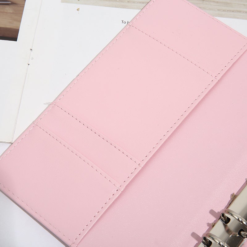 Pink Sakura Bronzing Magic Array Shell Elastic Band Fixed 6-Hole Iron Clamp Replaceable Core Shell - Image 4
