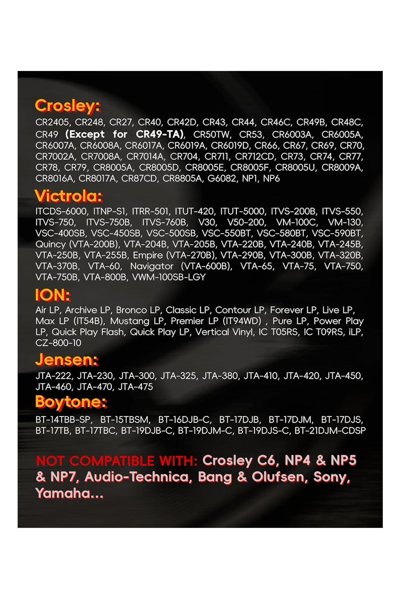 general 4 Pack Record Player Needles Replacement Compatible with  & More Turntable, Premium Ruby Stylus with Clear Storage Box, Phonograph Cartridge Needle for Vinyl Records Accessories - Image 4