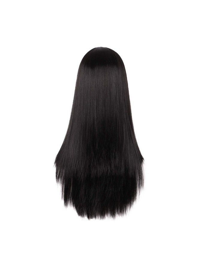 MapofBeauty 28 Inch/70 Cm Women Special Long Straight Synthetic Wig (Black) - Image 2
