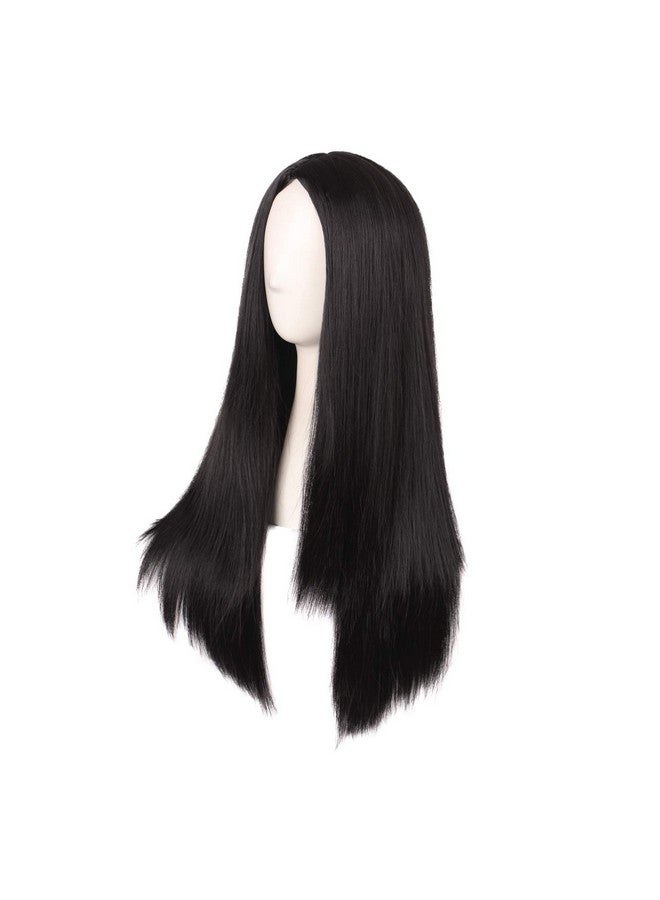 MapofBeauty 28 Inch/70 Cm Women Special Long Straight Synthetic Wig (Black) - Image 1