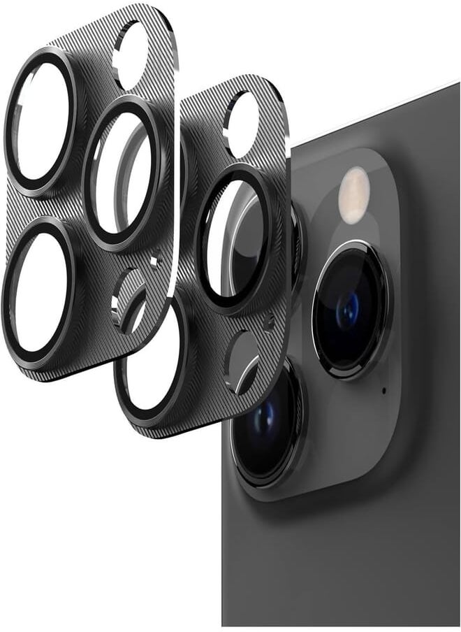 araree - Araree AR30-01852B Core CM Full Cover Tempered Glass 2PCS For iPhone 15 Pro & 15 Pro Max Metal Black|1 year manufacturer warranty - Image 1