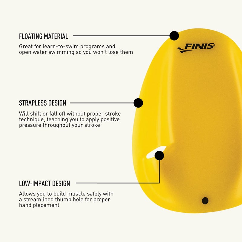 FINIS Agility Floating Swim Paddles - Strapless Design for Stroke Technique - Instant Feedback - Small - Image 4