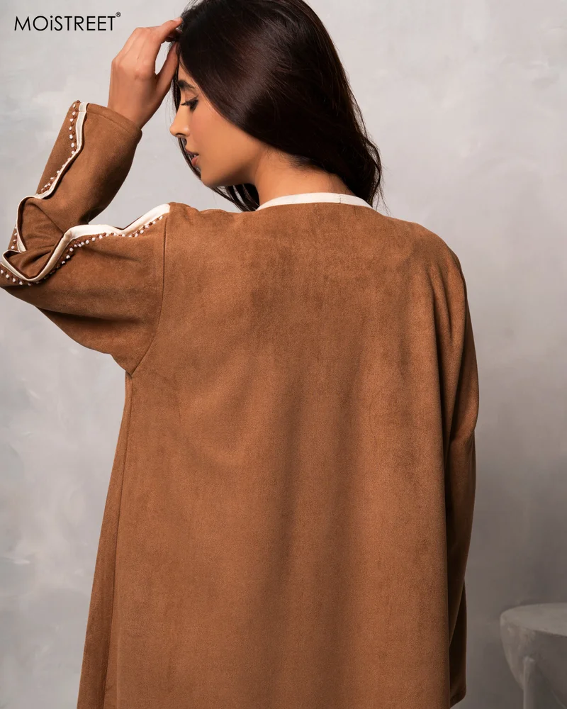Moistreet  MOiSTREET Handmade Chamois Abaya for Women | Best Price UAE