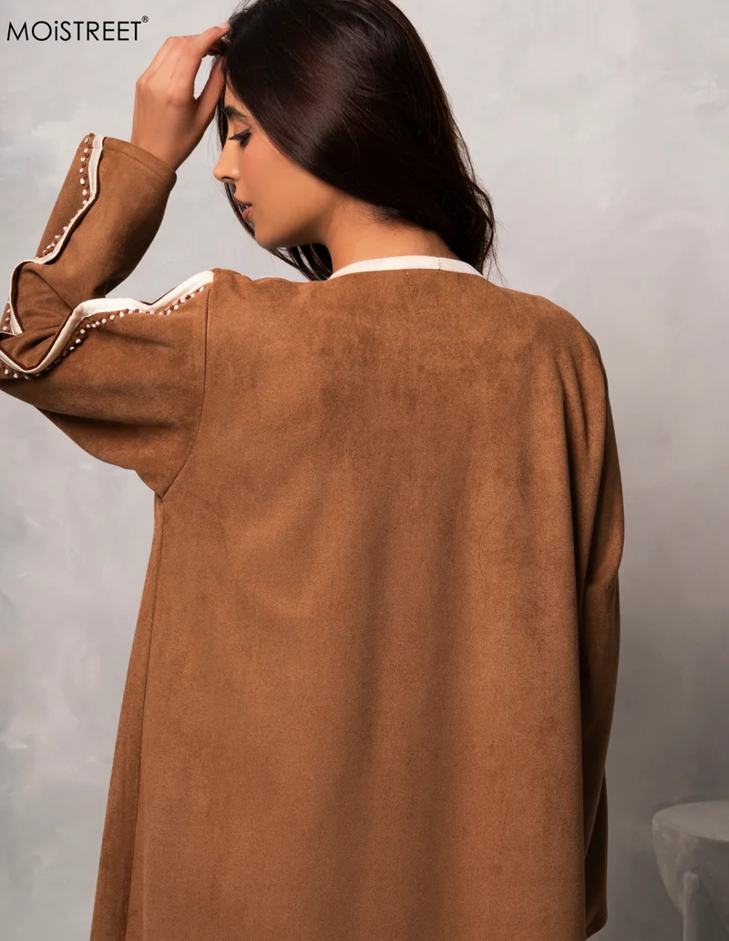 Moistreet  MOiSTREET Handmade Chamois Abaya for Women | Best Price UAE