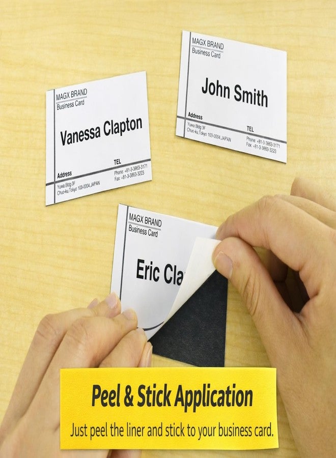 MagX Magnetic Business Card with Adhesive Backing, 3.5 x 2 Inch, 50-pack, Self Adhesive Business Card Magnets, Stationery, Office supply (MVAB-50) - Image 3