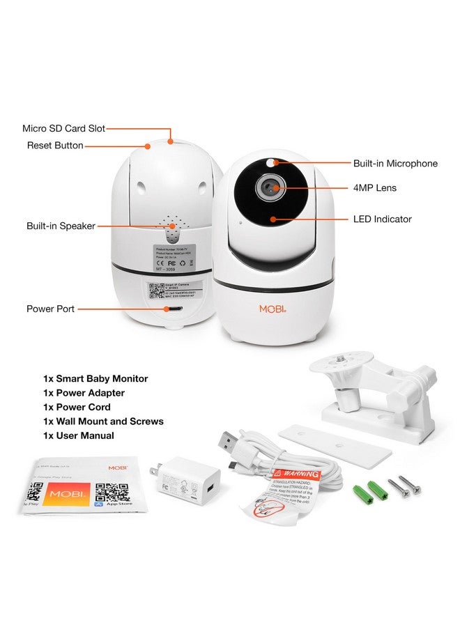 MOBI - MobiCam Indoor Camera - Baby Monitor with Camera and Audio - Smartphone and Wi-Fi Access - Image 4