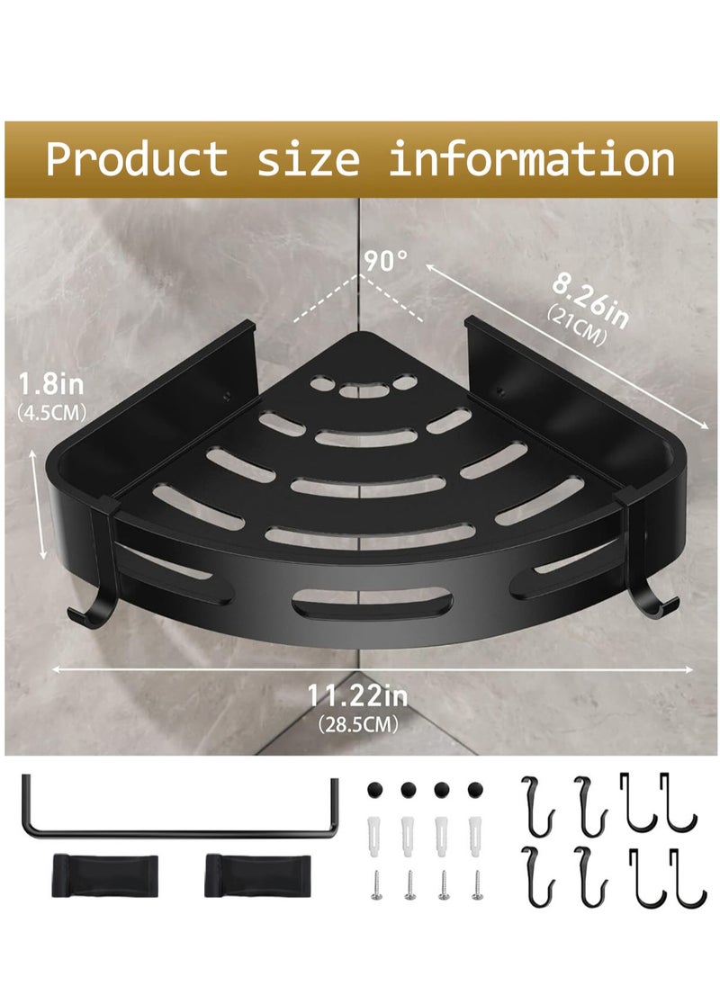 Arabest 2 Pack Corner Shower Caddy, Shower Storage Organizer with Towel Rack, Bathroom Storage Shelf for Toilet, Kitchen, Bedroom  - Image 2