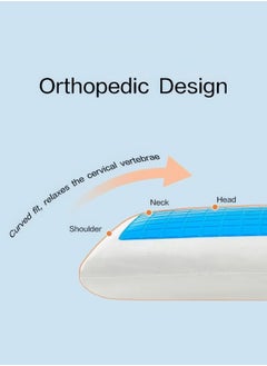 Moon Home and more.. Pack of 2 Memory Foam Gel Cooling Pillows Standard Queen Size 60x40x12 Cm Premium Bed Pillows Made from Bamboo Pillow Cover Cool Orthopedic Sleeping  - Image 3