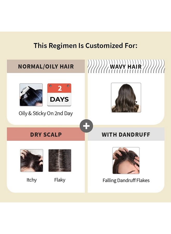Vedix - Customized Hair Fall & Dandruff Control For Normal/Oily Hair - Anti Hair Fall Oil Onion + Indian Licorice - Anti-Hairfall Shampoo - Nuyantra Pro Hair Growth Serum X Dandruff Care, 540 Grams - Image 1