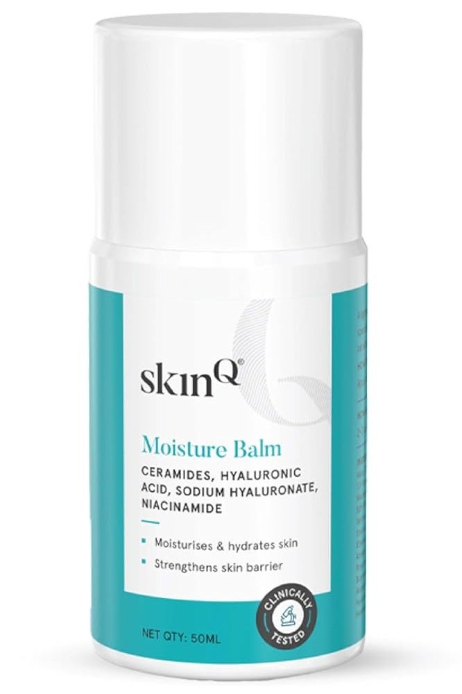 SkinQ Face Liquid Moisturizer with Vitamin E Hyaluronic Acid and Ceramides Moisture Balm for Dryness and Dehydration Dermatologist Formulated for All Indian Skin Types 50ml - Image 1