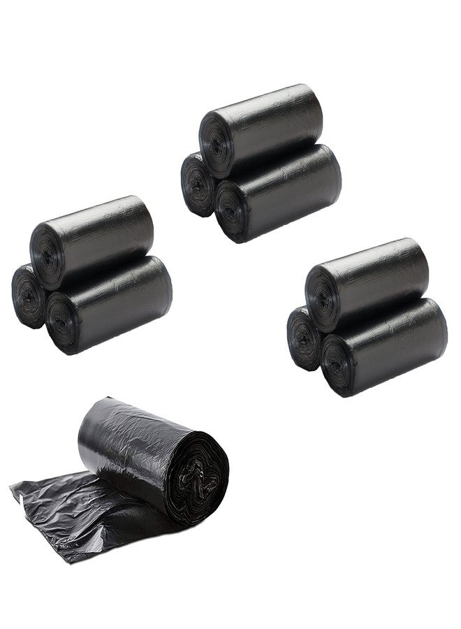 Kitchenwell Small 270 Garbage Bags/Trash Bags/Dustbin Bags, 17x19 Inches Black (9 Roll, Per Roll 30 Piece) - Image 1