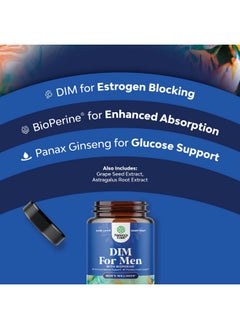 Natures Craft Advanced Diindolylmethane Dim Supplement For Men Herbal Supplement For Men With Dim 200Mg Panax Ginseng Grapeseed Astragalus And Bioperine Estrogen Hormone Balance Dim Complex  - Image 4