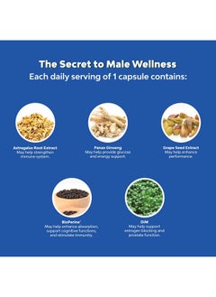 Natures Craft Advanced Diindolylmethane Dim Supplement For Men Herbal Supplement For Men With Dim 200Mg Panax Ginseng Grapeseed Astragalus And Bioperine Estrogen Hormone Balance Dim Complex  - Image 5