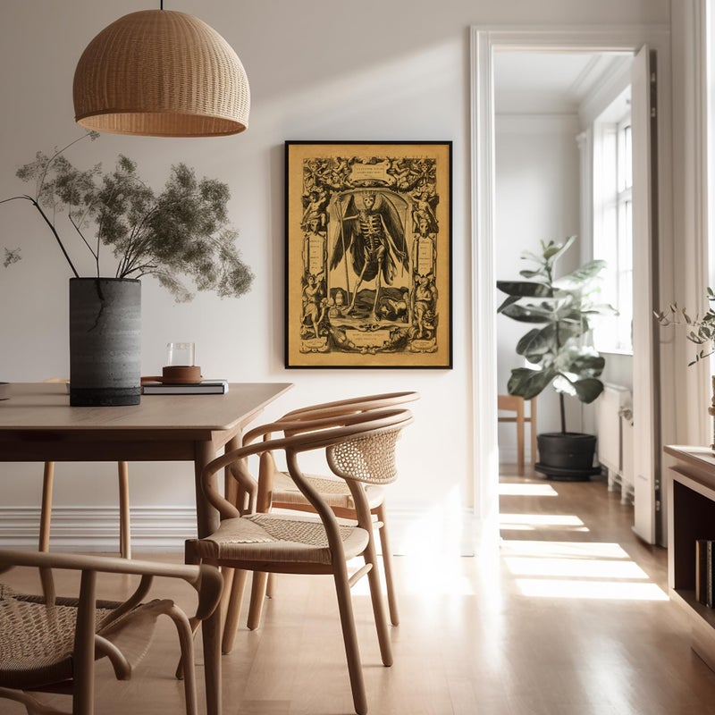 Poster Master Vintage Angel of Death Poster - Grim Reaper Print - Halloween Art - Mirror of Human Life Art - Gift for Men & Women - Gothic Decor for Living Room or Bedroom - 8x10 UNFRAMED Wall Art - Image 5
