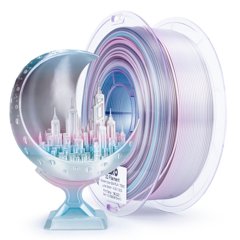 ZIRO LUNAR BLOOM Fast Gradient Silk PLA Filament 1.75mm 1kg/2.2lb Spool, - Image 1