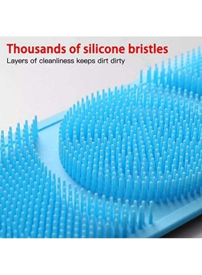 3MJ-Silicone Body Back Scrubber Double Side Bathing Brush for Skin Deep Cleaning Massage, Dead Skin Removal Exfoliating Belt for Shower, Easy to Clean, Lathers Well for Men & Women(MULTICOLOR) - Image 3