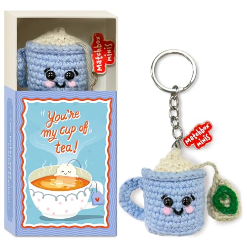 Gouda Games Crochet The Tea Keychain – Handmade Crochet Toy & Pocket-Sized Collectible Accessory, Gift for Kids, Teens & Adults, Emotional Support Mini (2" x 2") - Image 1