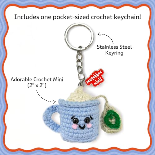 Gouda Games Crochet The Tea Keychain – Handmade Crochet Toy & Pocket-Sized Collectible Accessory, Gift for Kids, Teens & Adults, Emotional Support Mini (2" x 2") - Image 2