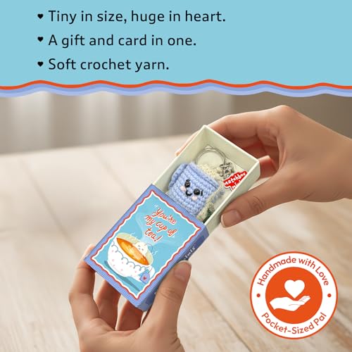 Gouda Games Crochet The Tea Keychain – Handmade Crochet Toy & Pocket-Sized Collectible Accessory, Gift for Kids, Teens & Adults, Emotional Support Mini (2" x 2") - Image 5