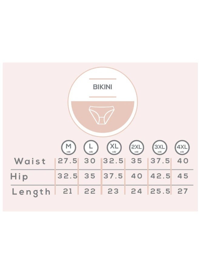 ميلك مجموعة من 3 قطع بيكيني حريمي، ملابس داخلية قطنية مطبوعة، مريحة وناعمة، تصميم أنيق للاستخدام اليومي - Image 5