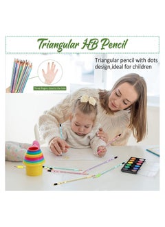 Generic HB Pencils, 30Pcs with Rubbers, Pre-sharpened Pencil with 4Pcs Pencil Grip Corrector, Non-Slip Multi-Color with Eraser Student Writing Drawing Tool for Exams, School, Office, Drawing Sketching  - Image 3