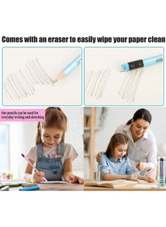Generic HB Pencils, 30Pcs with Rubbers, Pre-sharpened Pencil with 4Pcs Pencil Grip Corrector, Non-Slip Multi-Color with Eraser Student Writing Drawing Tool for Exams, School, Office, Drawing Sketching  - Image 2