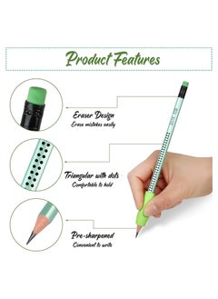 Generic HB Pencils, 30Pcs with Rubbers, Pre-sharpened Pencil with 4Pcs Pencil Grip Corrector, Non-Slip Multi-Color with Eraser Student Writing Drawing Tool for Exams, School, Office, Drawing Sketching  - Image 4