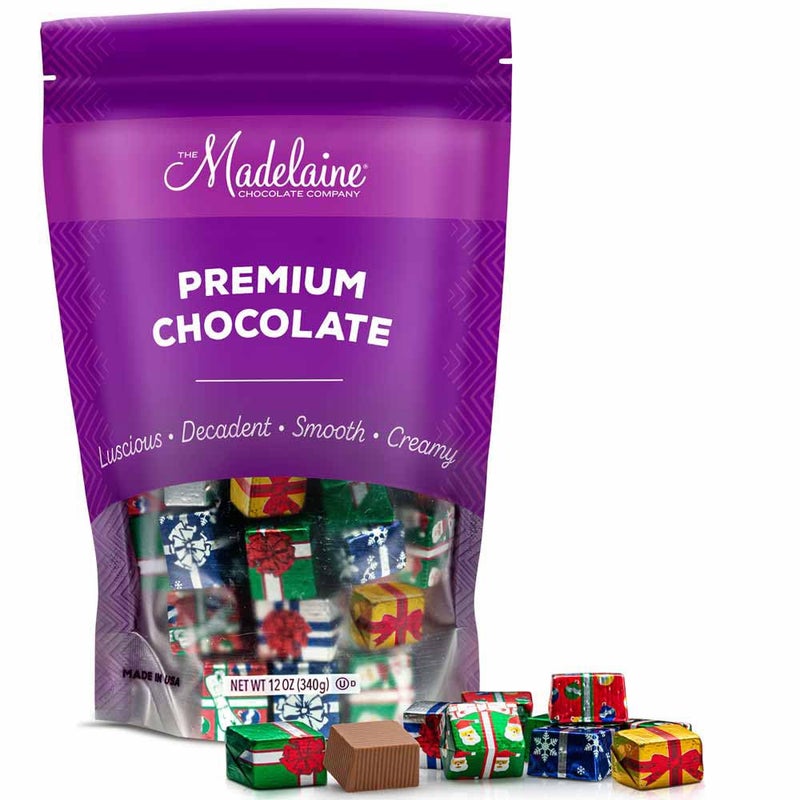 Madelaine Milk Chocolate Christmas Presents - Individually Wrapped Holiday Chocolates for Kids - Christmas Candy Stocking Stuffers & Holiday Gift Basket Treats - 12 oz Bag (Approx. 36 Pieces) - Image 1