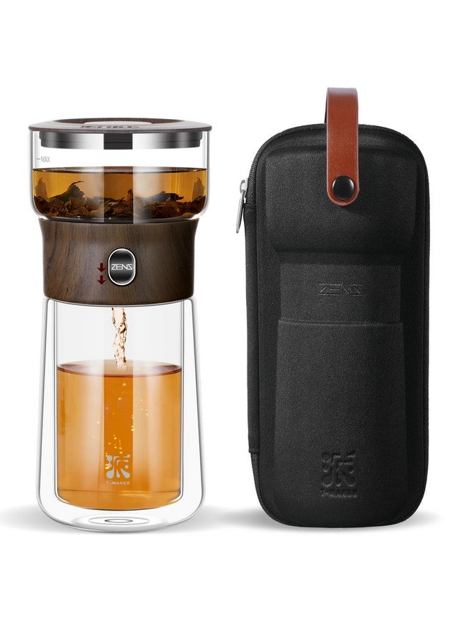 ZENS Smart One Touch Tea Maker - Glass Teapot with Insulated Cup for Gongfu Tea, Gifts - Image 1